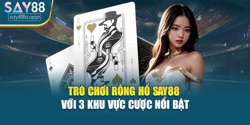 Trò chơi Rồng Hổ SAY88 với 3 khu vực cược nổi bật